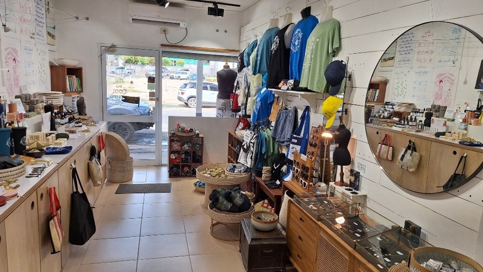 Nicola Barnes outside the Pandanus Vanuatu shop in Port Vila